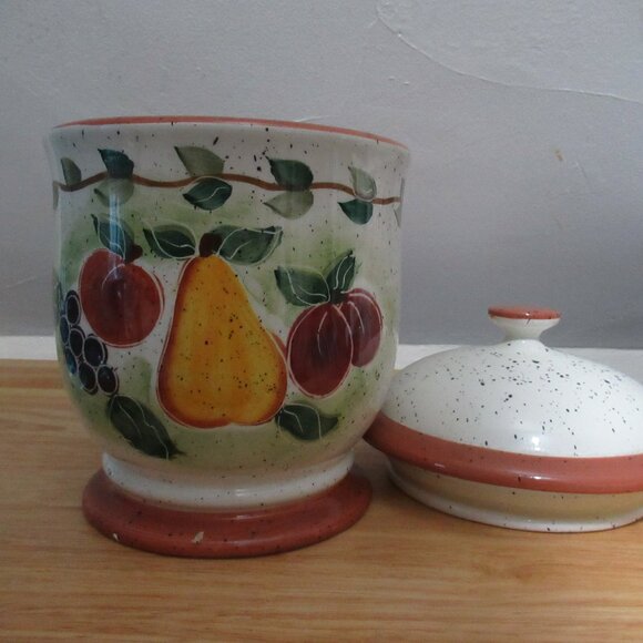 Julie Ueland Pottery By Enesco Fruit Themed Cookie Jar - Picture 4 of 8